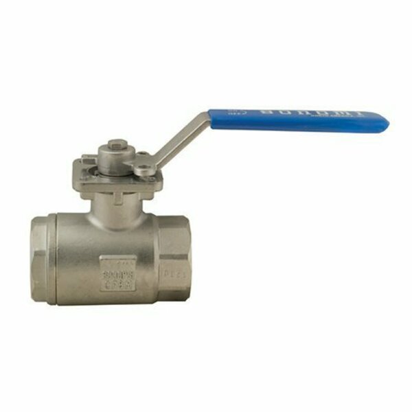 Bonomi North America 3/4in FULL PORT 2-PIECE STAINLESS STEEL DIRECT MOUNT BALL VALVE 3100-3/4